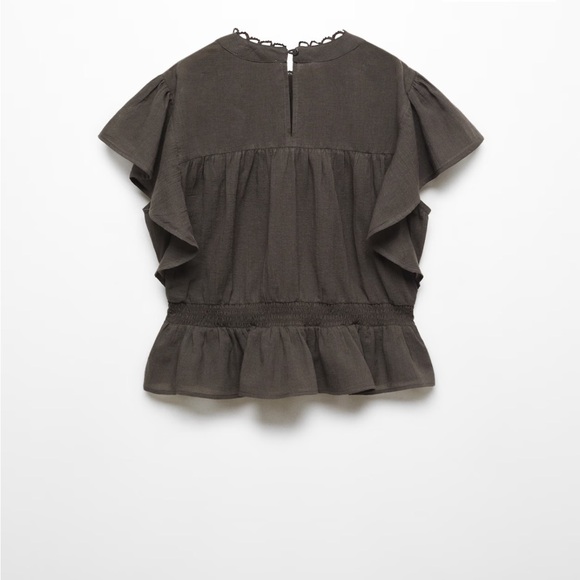 NWOT Mango Ruffled Lace top, Small - Picture 4 of 10